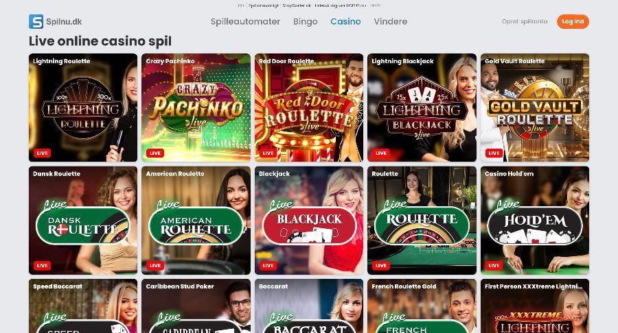 Spilnu.dk live casino
