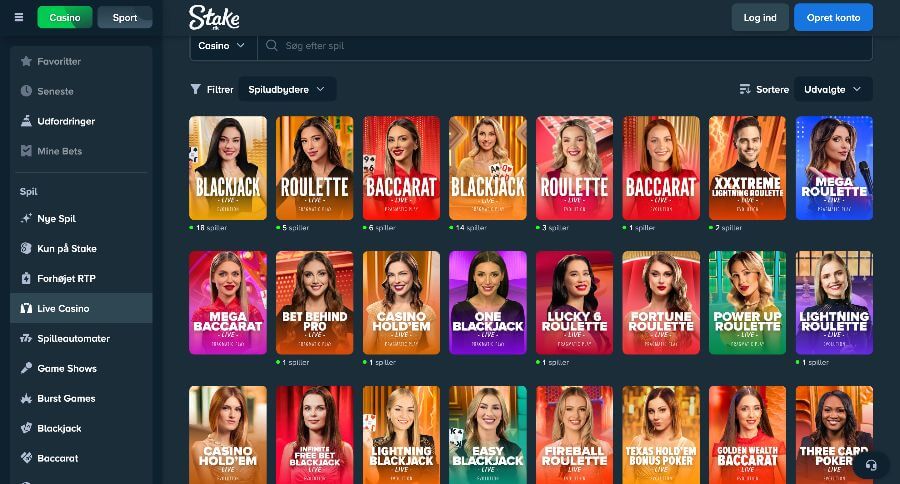 Stake.dk live casino