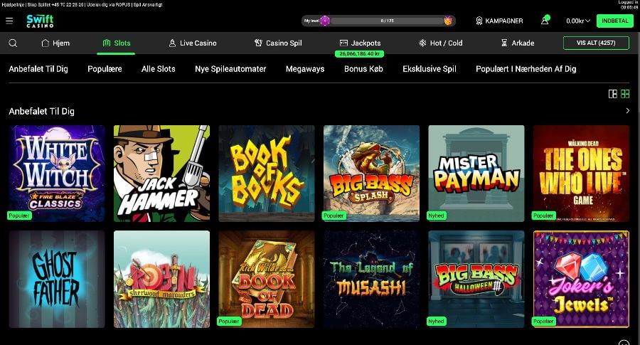 Swift Casino spillemaskiner
