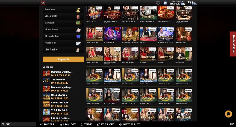 Videoslots live casino