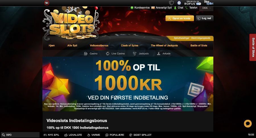 Videoslots velkomstbonus