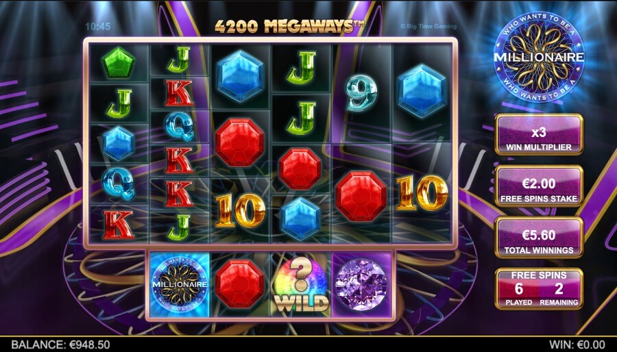 Who Wants To Be a Millionaire Megaways bonusrunde