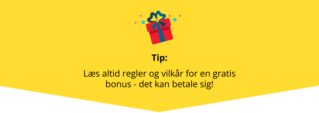 Tip til bonus uden indbetaling