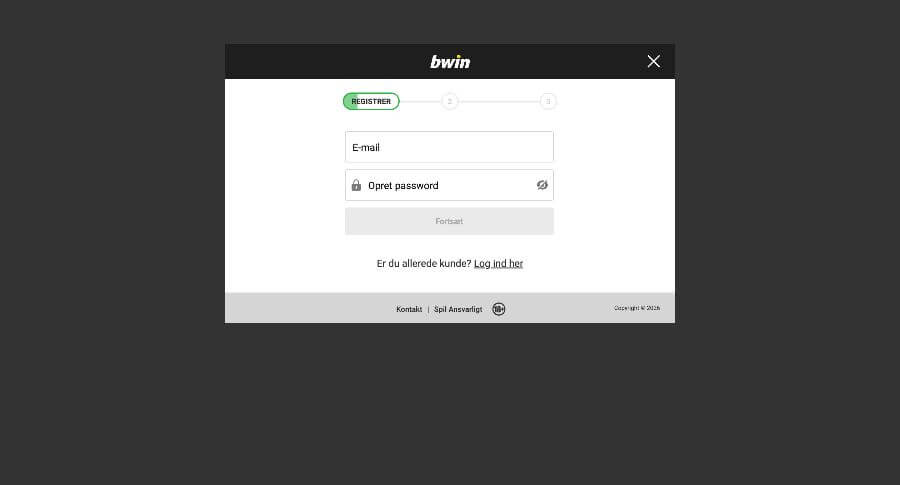 bwin oprettelse