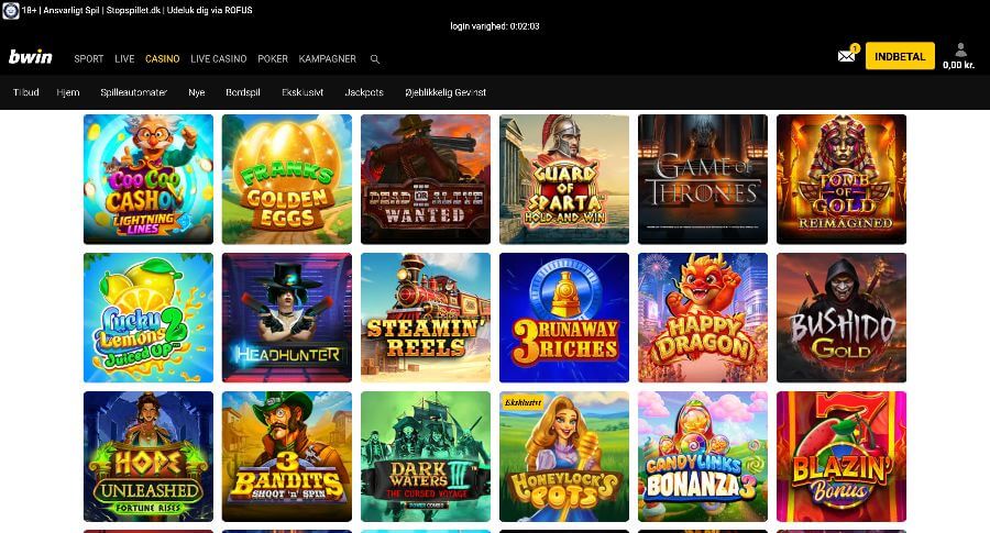 bwin spillemaskiner
