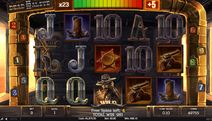 Dead or Alive 2 free spins