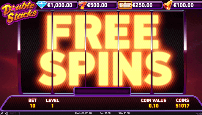 Vind free spins på Double Stacks