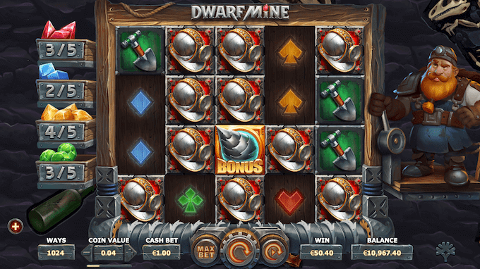 Spil Dwarfs Mine hos Mr Green Casino