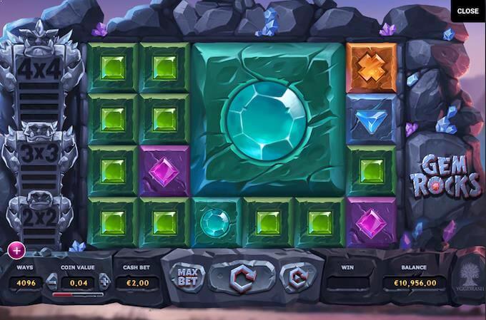 Spil Gem Rocks spillemaskine Spil Gem Rocks spillemaskine