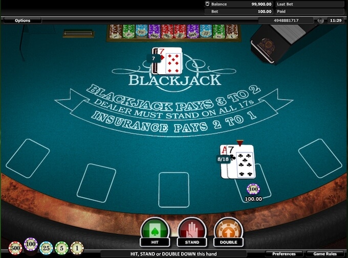 Spil Blackjack på Bet365 Blackjack spil