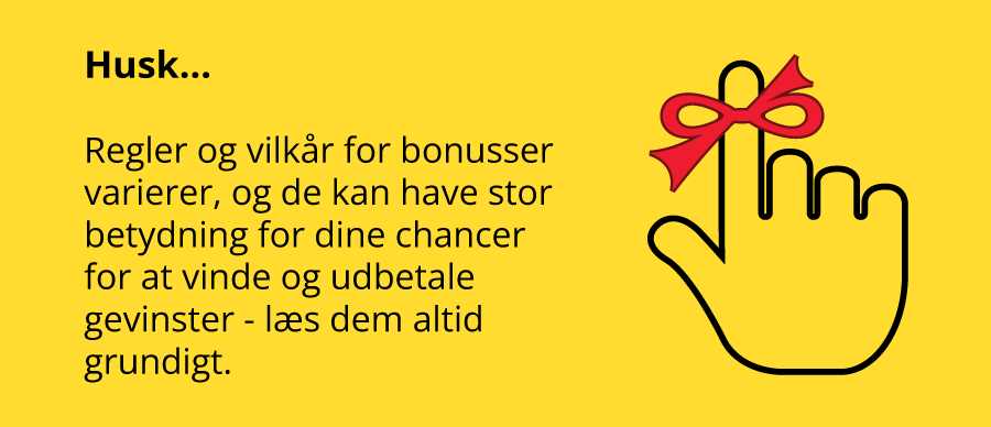 huskeregel til at vælge bonus