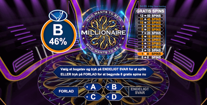 Spil Hvem vil være millionær hos Casuno Casino Spil Hvem vil være millionær hos Casuno Casino