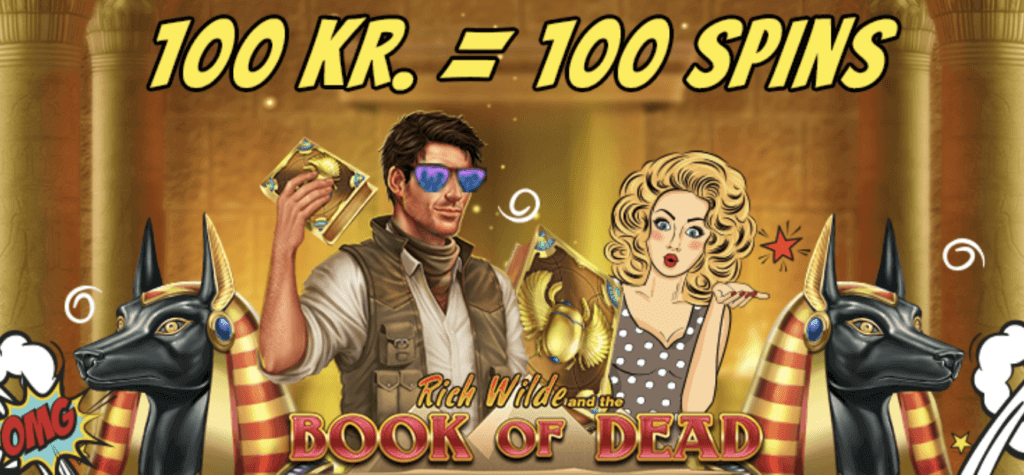 Få 100 spins for 100 kr. i velkomstbonus