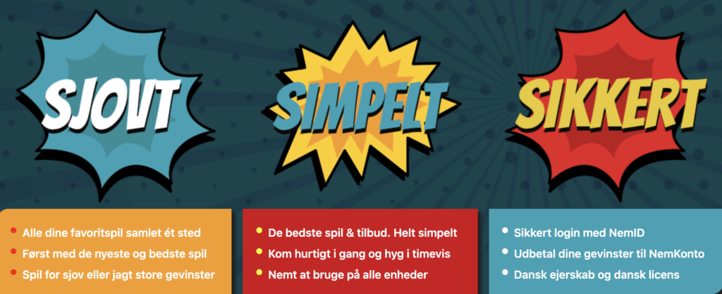 Kapow Casino er sjovt, simpelt og sikkert.