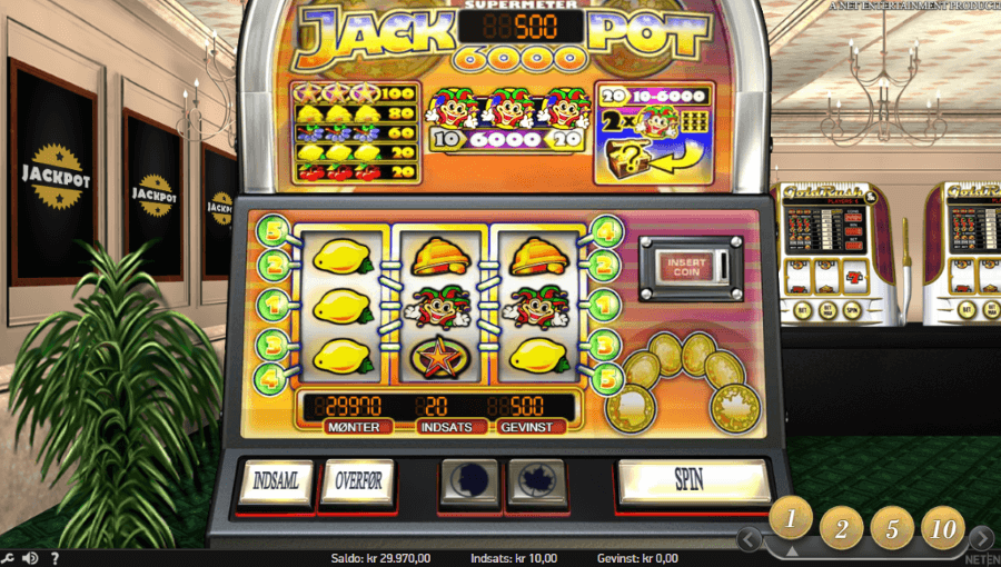 To jokere på  stribe i jackpot 6000