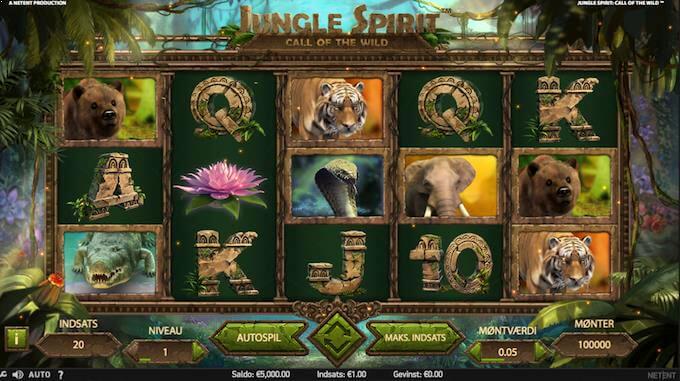 Spil Jungle Spirit hos Maria Casino