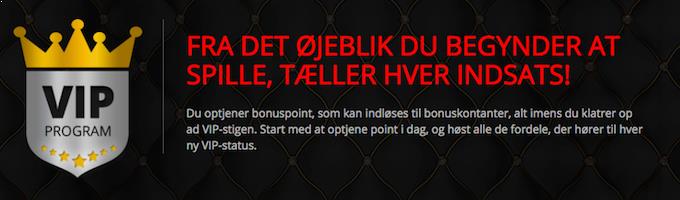 Få glæde af et vidtrækkende VIP program Få glæde af et vidtrækkende VIP program