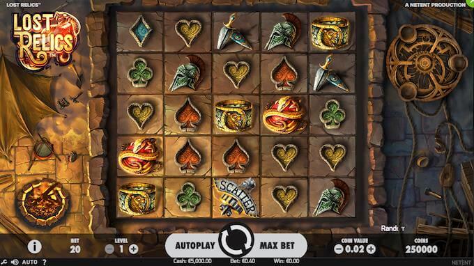 Spil Lost Relics hos Mr Green Spil Lost Relics her