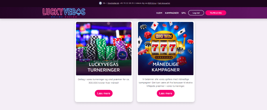 LuckyVegas turneringer og månedlige kampagner