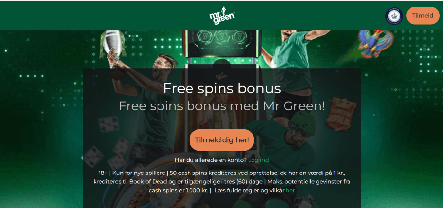 Free spins hos Mr Green