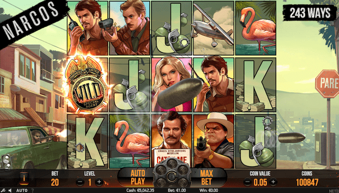 Narcos indeholder både bonus- og free spins runde