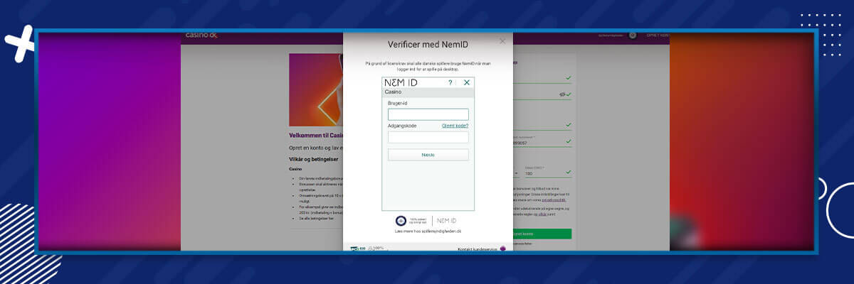 Verificér konto med NemID Verificér konto med NemID