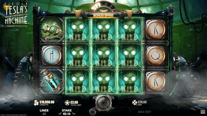 Vind free spins i Nikola Tesla's Incredible Machine Vind free spins i Nikola Tesla's Incredible Machine