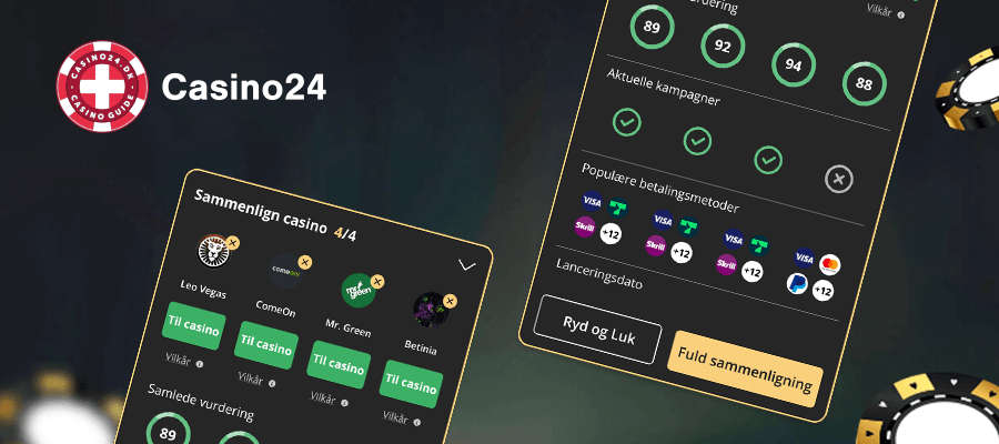 Nyt, unikt værktøj gør det nemmere at sammenligne casinoer