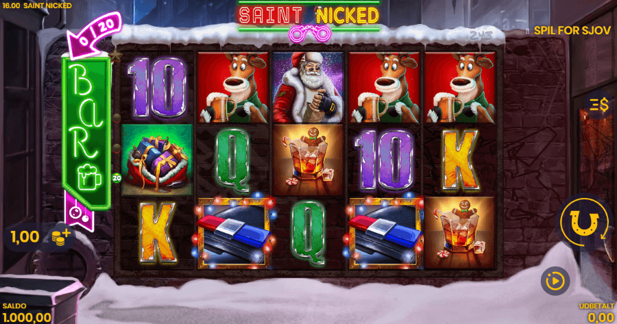 Saint Nicked spillemaskinen fra Lucksome Gaming