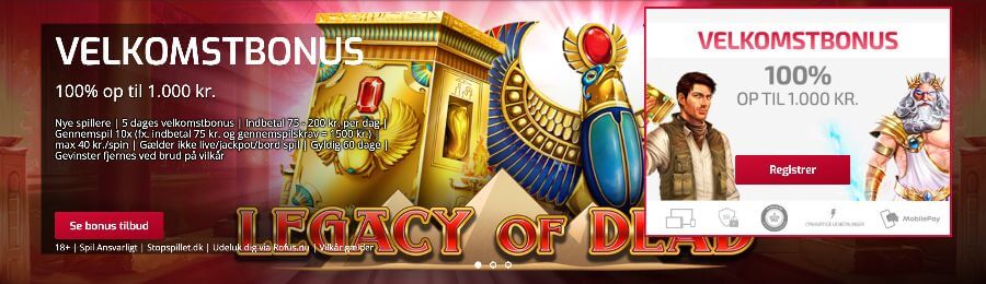 Spilleautomaten.dk velkomstbonus