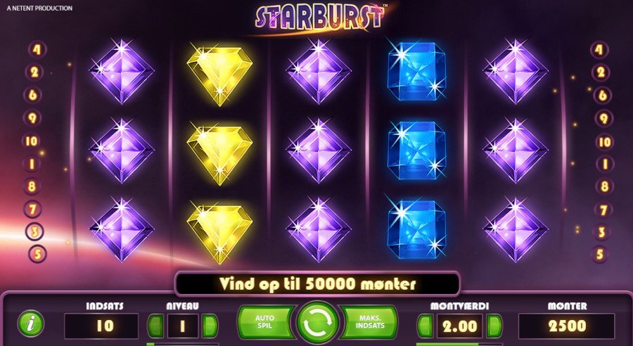 Starburst spillemaskinen fra NetEnt