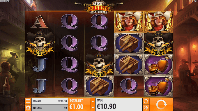 Man kan aktivere free spins i Sticky Bandits: Wild Return