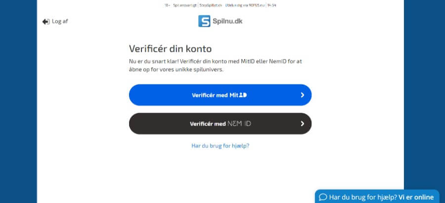 Trin 4 i oprettelsesprocessen hos Spilnu.dk